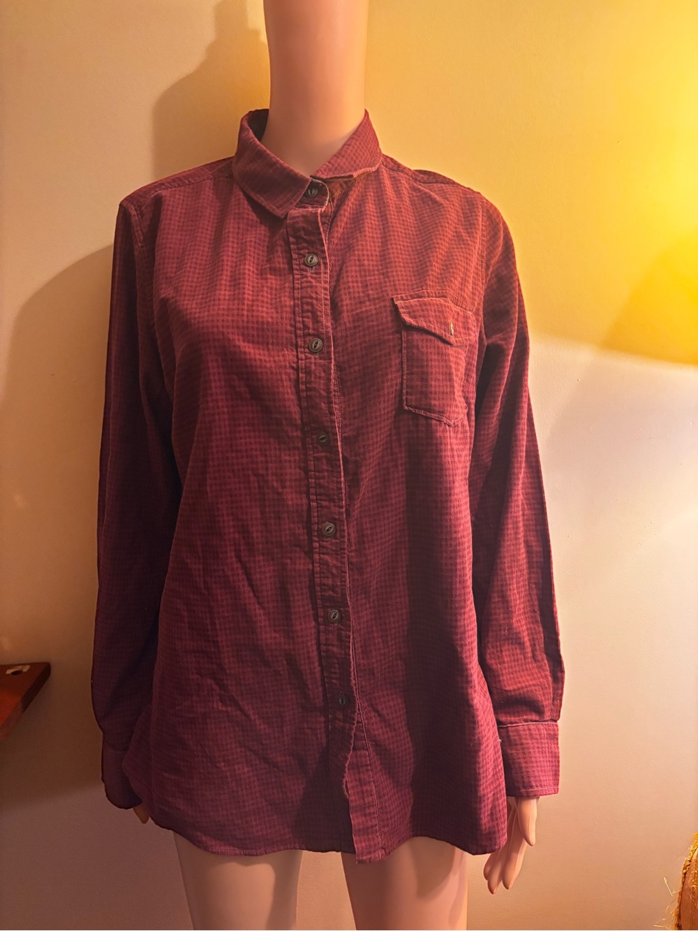 Woolrich Men’s Red Button-Up Shirt